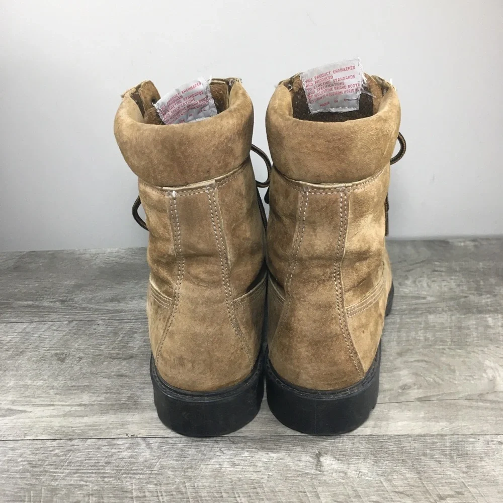 Wolverine Boar Hide Suede Leather Men’s Combat Soft Toe Work Boots Size 10.5 M